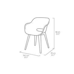Keter Akola Tuinstoelen - 2 stuks -56.5x55x80cm - Salie Groen