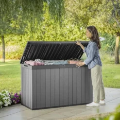 Keter Darwin Opbergbox - 670L - 142.5x65.5x89.52cm - Grijs