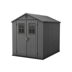 Keter Darwin 68 Tuinhuis - dubbele deuren + ramen - 190x244x221 cm - Grijs