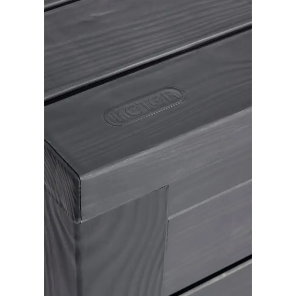 Keter Eastwood Opbergbox - 570L - 72,4x155x64,4cm - Antraciet