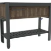 Keter Hosting Partytafel met Koelbox - 112 x 43 x 90 cm – Antraciet/Bruin