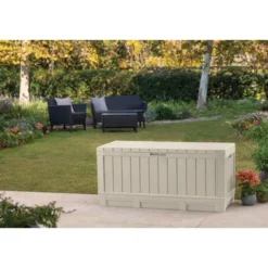 Keter Kentwood Opbergbox - 128x53.6x59 cm - 350 L - Beige