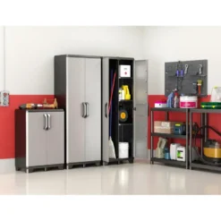 Keter Kunststof Stellingkast Tribac - Opbergrek - 90x45x182cm - zwart