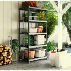 Keter Kunststof Stellingkast extra breed - 90x60x187cm - zwart
