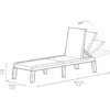 Keter Mallorca Ligbed - inclusief kussen - 187.5x58x29cm - Antraciet