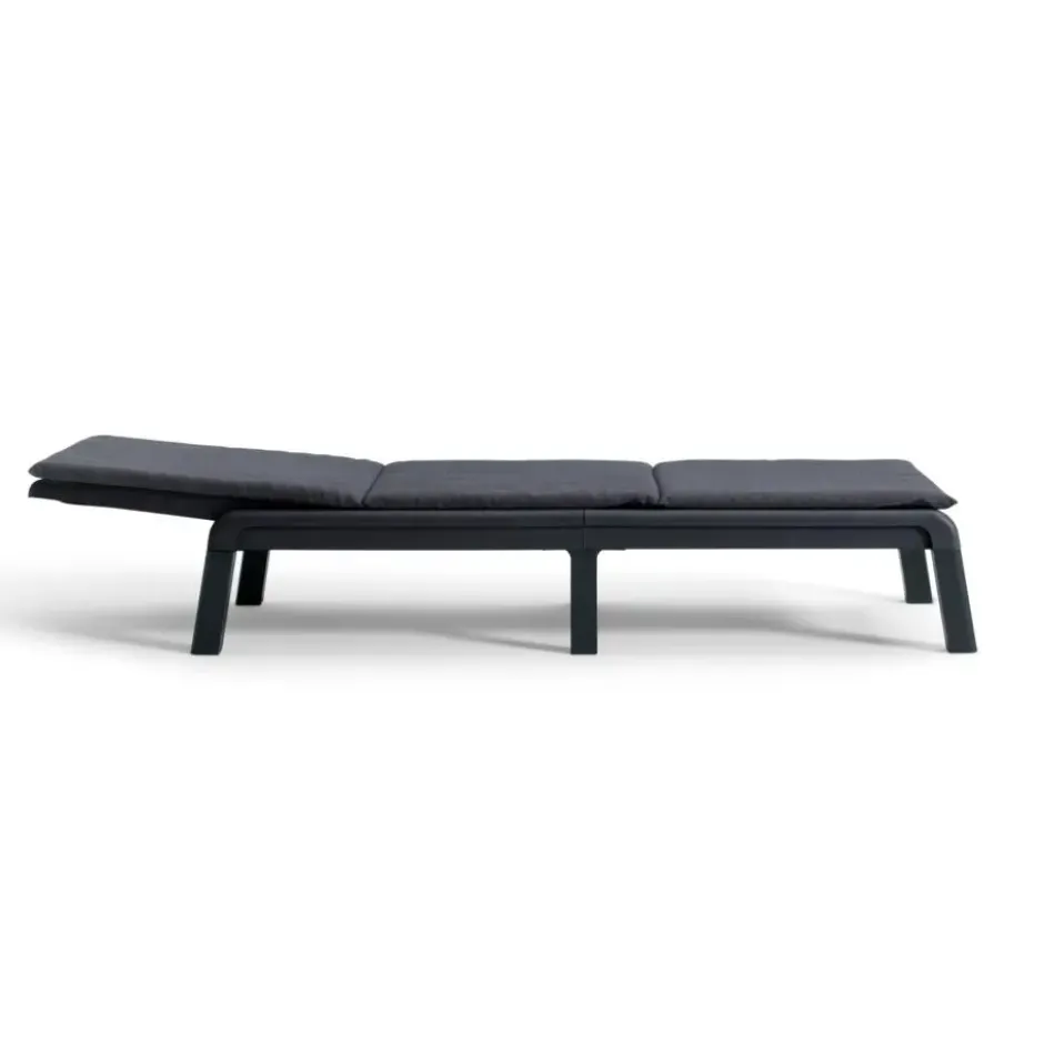 Keter Mallorca Ligbed - inclusief kussen - 187.5x58x29cm - Antraciet