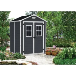 Keter Manor 65 Tuinhuis - 158x152x226 cm - Antraciet