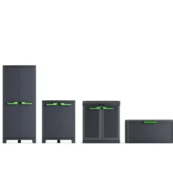 Keter Moby hoge kast - 4 planken - 80x44x182 cm - Antraciet
