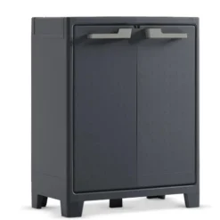Keter Moby lage kast - 2 planken - 80x44x100 cm - Antraciet