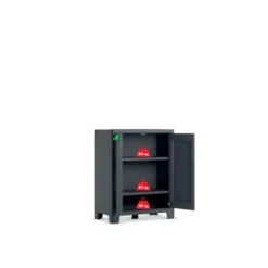 Keter Moby lage kast - 2 planken - 80x44x100 cm - Antraciet