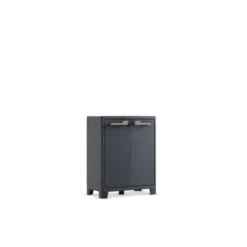 Keter Moby lage kast - 2 planken - 80x44x100 cm - Antraciet
