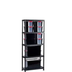 Keter Plus shelf 75/5 - 5 Planken - 75x32x176 cm - Zwart