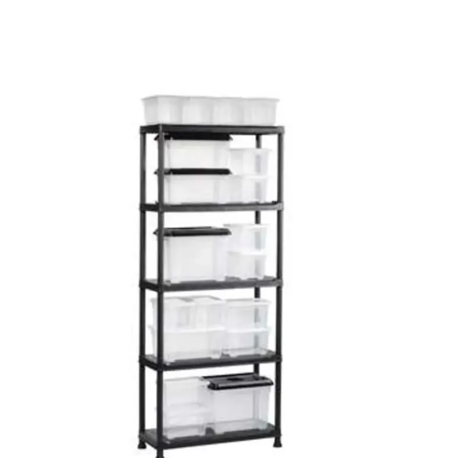 Keter Plus shelf 75/5 - 5 Planken - 75x32x176 cm - Zwart