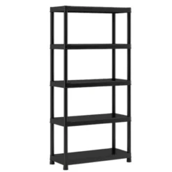 Keter Plus Shelf 90/5 - 5 Planken - 90x40x182cm - Zwart