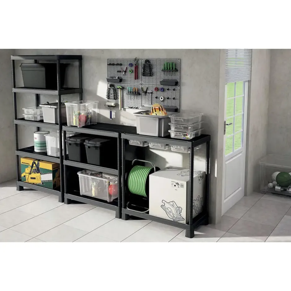 Keter Plus Shelf 90/5 - 5 Planken - 90x40x182cm - Zwart