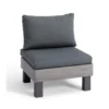 Keter Signature Elements Tuinstoel - met groene kussens - Cappuccino/Ashwood