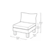 Keter Signature Elements 3-zits Loungebank - met groene kussens - Cappuccino