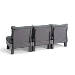Keter Signature Elements 3-zits Loungebank - met groene kussens - Cappuccino