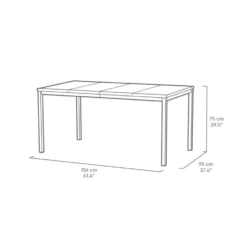 Keter Signature Porto Tafel - 156x95x75cm - Ashwood