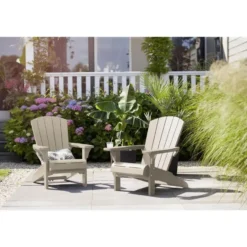 Keter Troy Adirondack Tuinstoel - 81x93x96.5cm – Salie Groen
