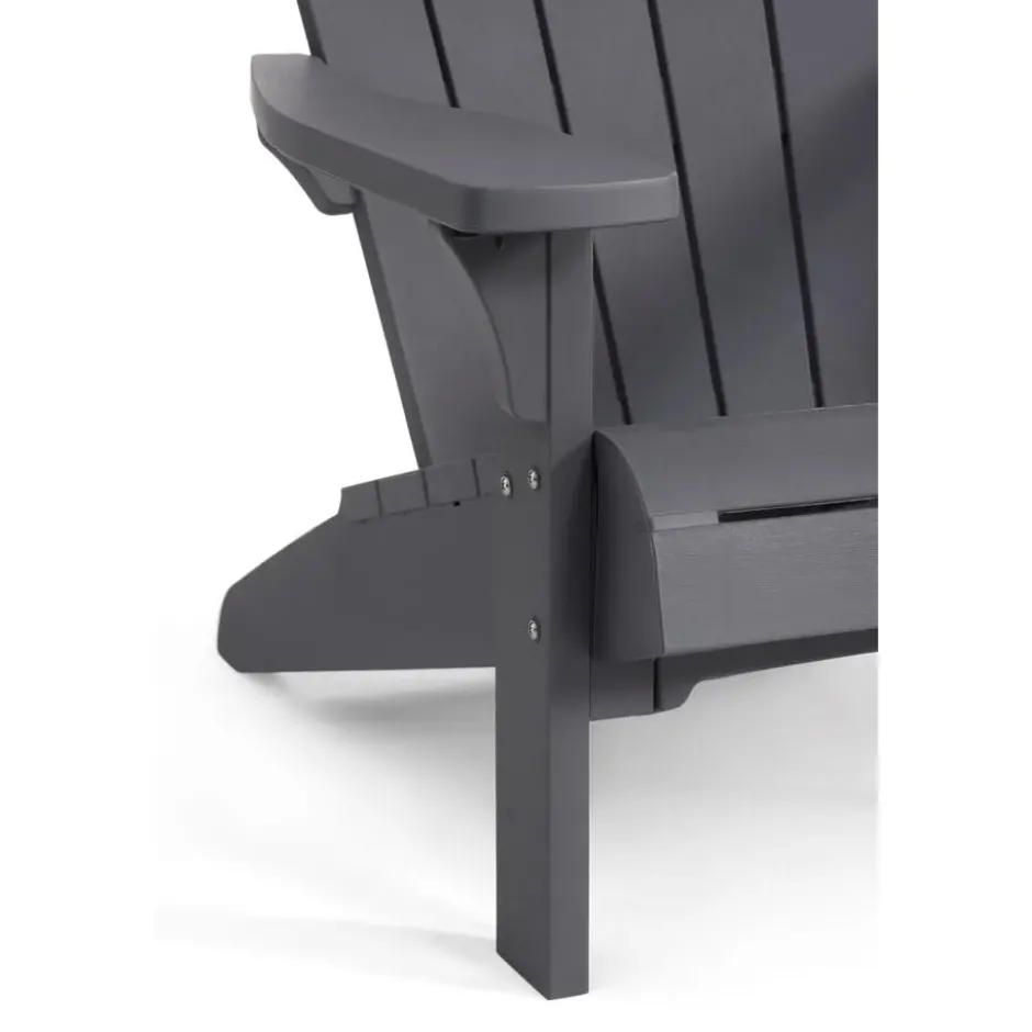 Keter Troy Adirondack Tuinstoel - 81x93x96,5cm - Grijs