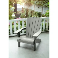 Keter Troy Adirondack Tuinstoel - 81x93x96,5cm - Grijs