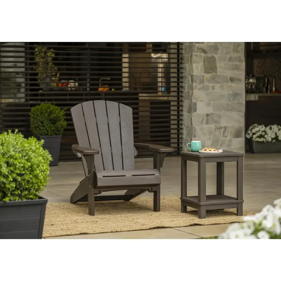 Keter Troy Adirondack Tuinstoel - 81x93x96,5cm - Grijs