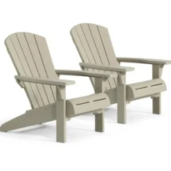 Keter Troy Adirondack Tuinstoel - 2 stuks - 81x93x96,5cm - Salie Groen