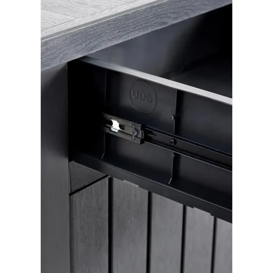 Keter Unity XL Barbecuetafel met lades - 207L - 134x51,7x89,6cm - Antraciet