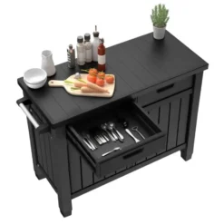 Keter Unity XL Barbecuetafel met lades - 207L - 134x51,7x89,6cm - Antraciet