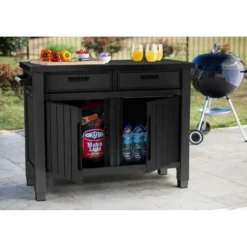 Keter Unity XL Barbecuetafel met lades - 207L - 134x51,7x89,6cm - Antraciet