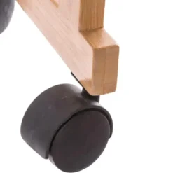 Keuken trolley 3-laags - bamboe - wit/bruin - 41 x 20 x 80 cm