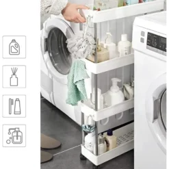 Keuken trolley met 4 etages - Wit