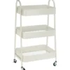 Keukentrolley - wit - metaal - 79x44x32 cm - 3 niveaus