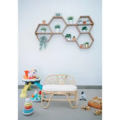 Kinderbank van rotan