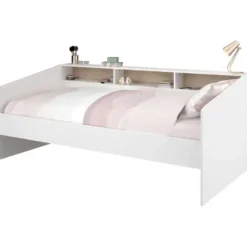 Kinderbed Mees - wit/eiken - 90x200 cm