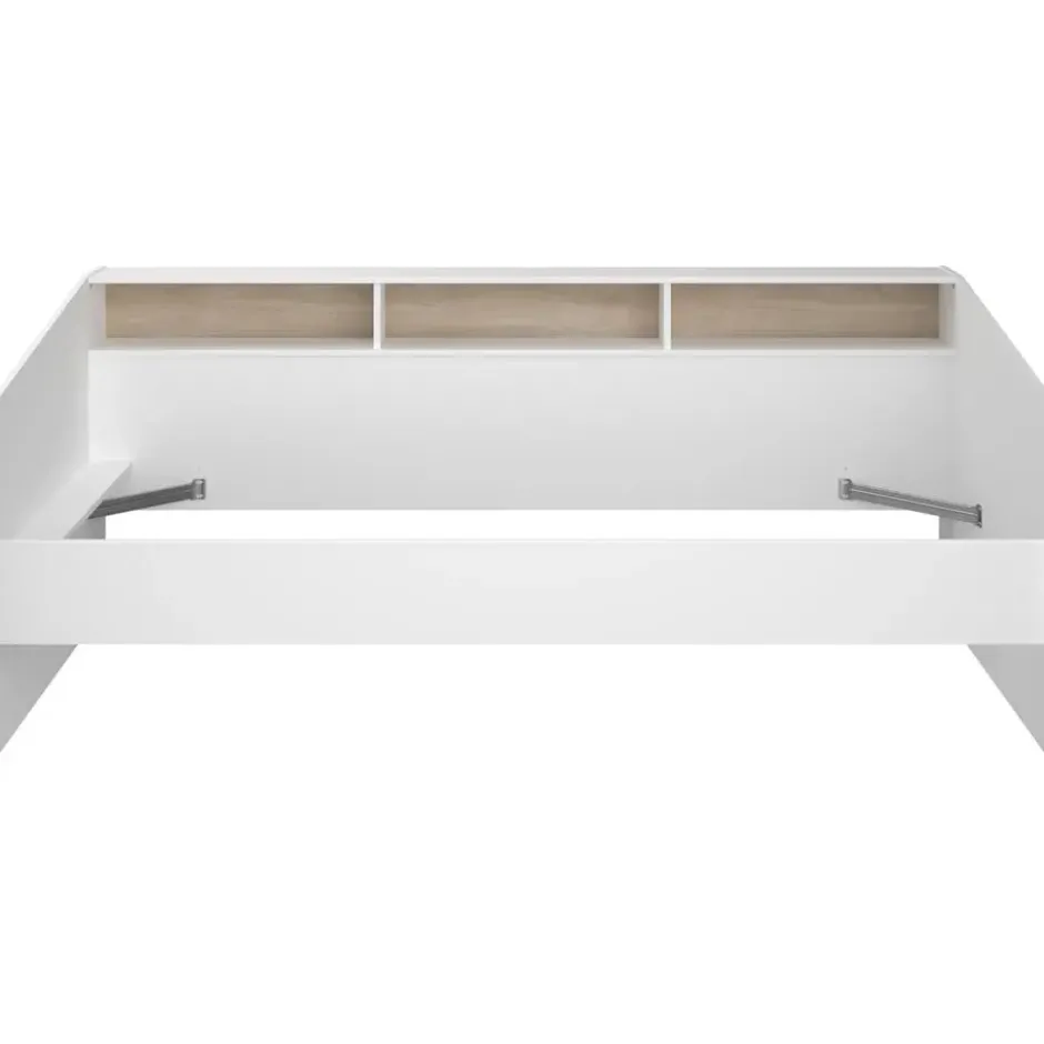 Kinderbed Mees - wit/eiken - 90x200 cm