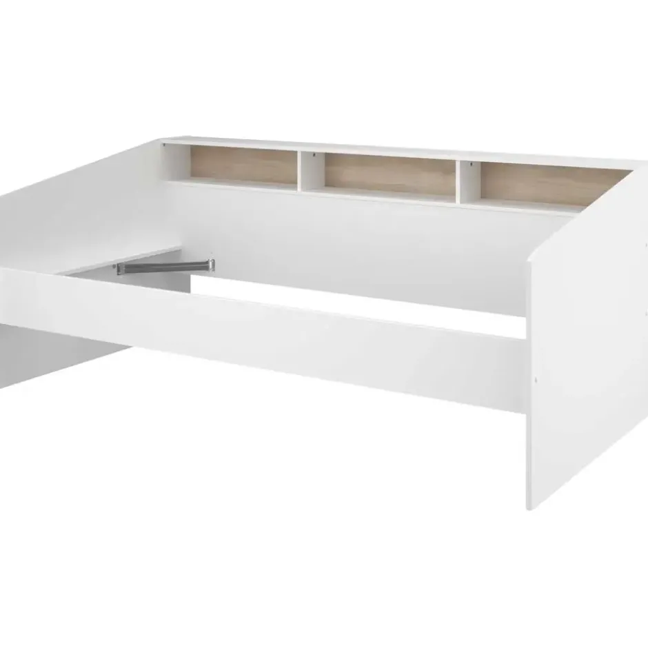 Kinderbed Mees - wit/eiken - 90x200 cm