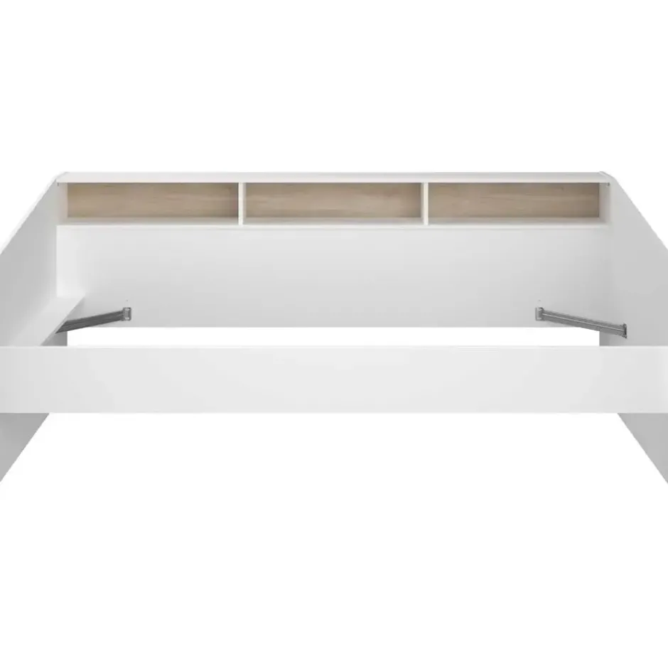 Kinderbed Mees - wit/eiken - 90x200 cm