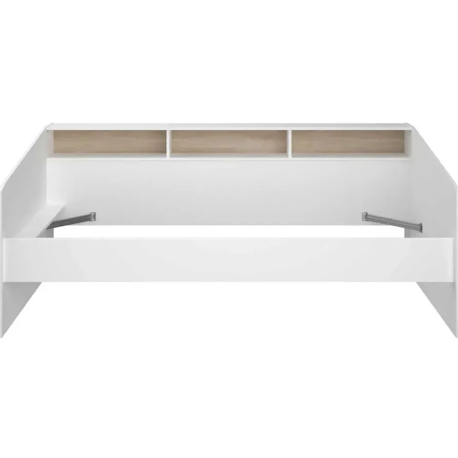 Kinderbed Mees - wit/eiken - 90x200 cm