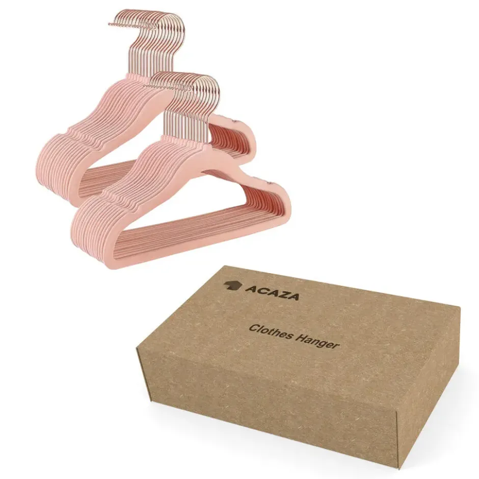 Kinder Kledinghangers - Set van 30 - Fluweel - Rose