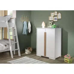 Kinderkledingkast London 98x56x116cm - wit