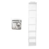 Kipit Kledingkast organizer - 6 vaks - wit - 25 x 25 x 138 cm