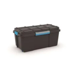 KIS Scuba Opbergbox L - 80L - zwart/blauwe clips