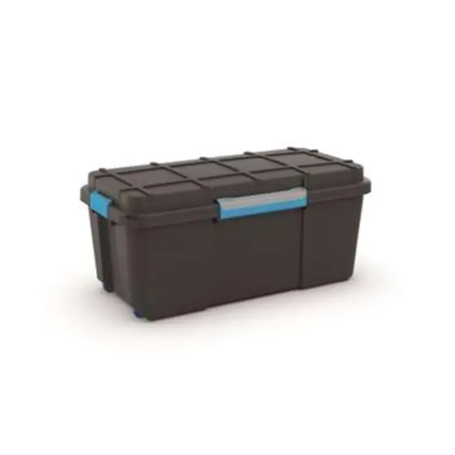 KIS Scuba Opbergbox L - 80L - zwart/blauwe clips