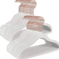 Kledinghangers voor Kinderen - Set van 50 - Fluweel - Anti-Slip - Wit