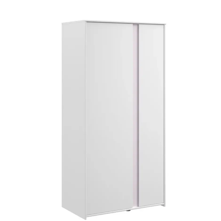 Kledingkast Bobby 2-deurs - wit - 182x90x51 cm