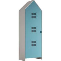 Kledingkast Casami Bruges - blauw - 58x37x172 cm