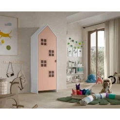 Kledingkast Casami Bruges - 58x37x172 cm - Roze