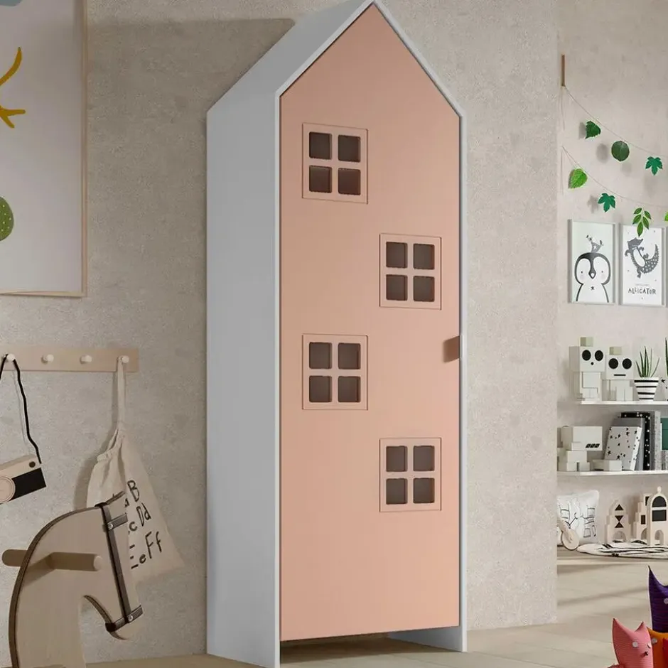 Kledingkast Casami Bruges - 58x37x172 cm - Roze